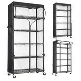Wire Shelf Rack with 600D Oxford Cover, 30" W x 14" D x 72" H, 6-Tier Heavy Duty Wire Shelving on Wheels, with Waterproof & Dustproof Shelf Cover for Kitchen, Pantry & Laundry Room