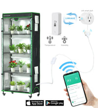 Indoor Greenhouse with Grow Light, 35.8" W x 17.8" D x 71.8" H, 5 - Tier Plant Shelf with 3 - Color T8 Growth Lights, Plant Stand with Smart Timing Plug and thermohygrometer - ZYSUOR Reptile Systems