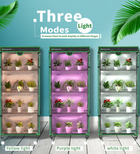 Indoor Greenhouse with Grow Light, 35.8" W x 17.8" D x 71.8" H, 5 - Tier Plant Shelf with 3 - Color T8 Growth Lights, Plant Stand with Smart Timing Plug and thermohygrometer - ZYSUOR Reptile Systems