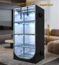 Mushroom Grow Tent with Mushroom - Optimized Grow Lights & Timer, 60" x 27.5" x 20" Indoor Growing Tent with Oxford Fabric Cover, “4" Vent Ports for Accessories - ZYSUOR Reptile Systems