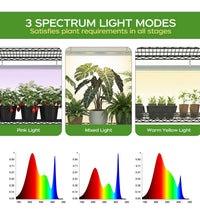 Plant Stand with Grow Lights, 4 - Tier Plant Shelf, 6 Sets 3 - Color LED Grow Light with Timer, Wide Plant Rack for Indoor Gardening, Seed Starting, Herbs & Flowers, 36" W x 14" D x 63" H - ZYSUOR Reptile Systems
