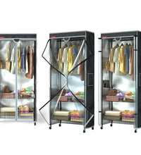 Wire Clothes Rack with Cover,15.8" Dx31.5 Wx72.1 H,Heavy Duty Garment Racks - ZYSUOR COVER