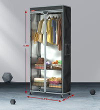 Wire Clothes Rack with Cover,15.8" Dx31.5 Wx72.1 H,Heavy Duty Garment Racks - ZYSUOR COVER