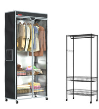 Wire Clothes Rack with Cover,15.8" Dx31.5 Wx72.1 H,Heavy Duty Garment Racks - ZYSUOR COVER