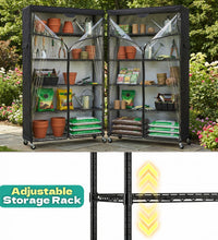 Wire Shelf Rack with 600D Oxford Cover, 30" W x 14" D x 72" H, 6 - Tier Heavy Duty Wire Shelving on Wheels, with Waterproof & Dustproof Shelf Cover for Kitchen, Pantry & Laundry Room - ZYSUOR Reptile Systems