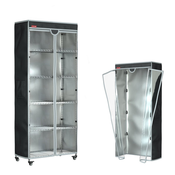 Wire Shelving Cover,36"Wx14"Dx54"H,Rack Dust Cover,Shelf Cover - ZYSUOR COVER