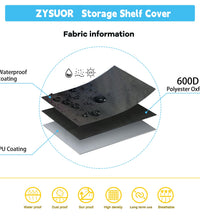 Wire Shelving Cover,36"Wx14"Dx54"H,Rack Dust Cover,Shelf Cover - ZYSUOR COVER